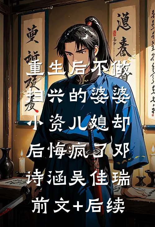 重生后不做扫兴的婆婆，小资儿媳却后悔疯了邓诗涵吴佳瑞前文+后续